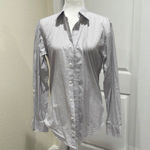 Uniqlo light purple and black plaid shirt